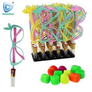 China Plastic Kids Toy Press Candy Eyeglass Toy Candy
