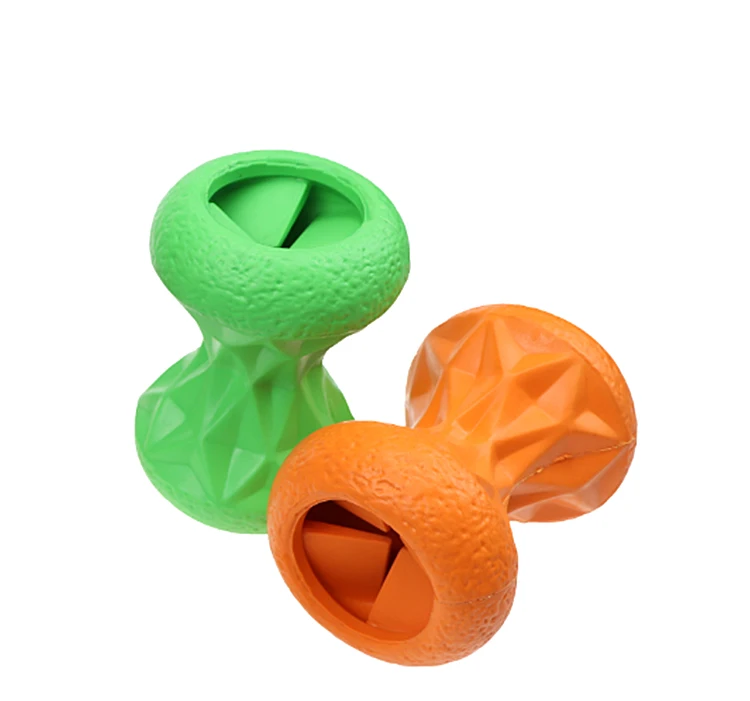 Durable Indestructible Eco-Friendly Rubber Hourglass Chew Toy Interactive Fod Pet Toys for Dogs Leaky Feature