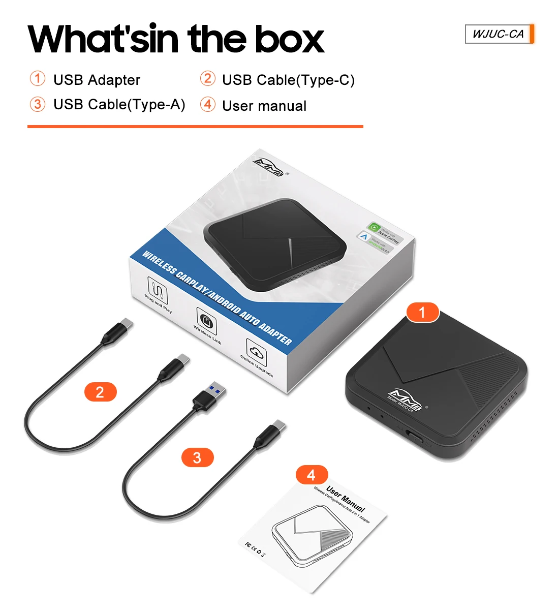 CarPlay Draadloze & Android Auto Draadloze adapter, Car
