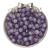 Cuentas de vidrio esmerilado de 10 mm - morado intenso