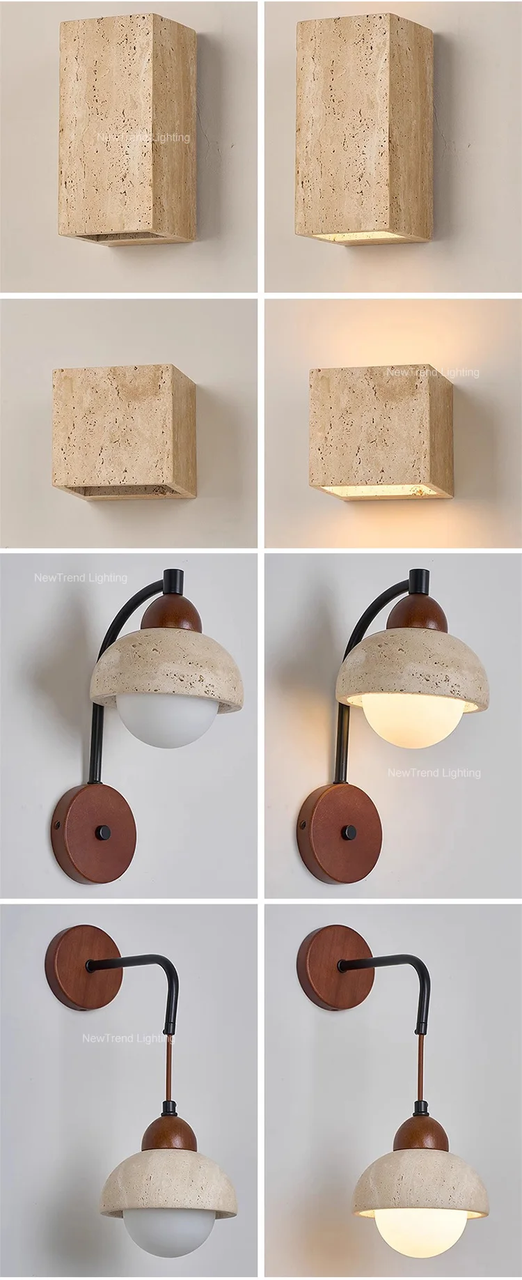 cpl 440 modern textured plaster wall light  minimalist stone effect sconce for living room-4