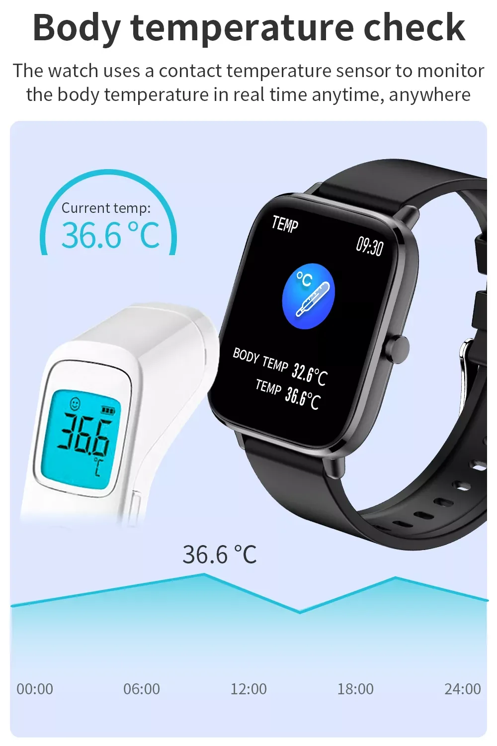 Smart Watch Temperature Tracking Watch Smart Watch VT45S Menstrual