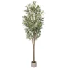 Green Potted Artificial Olive Trees With Fruits