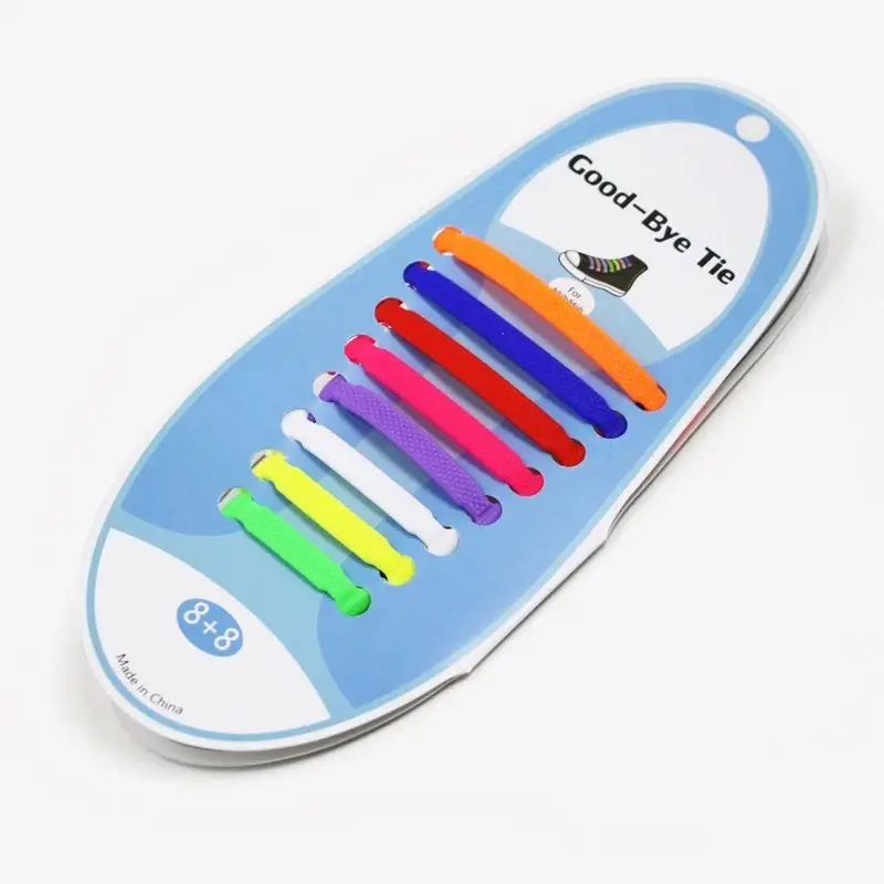 Новый 16 шт./лот аксессуары для обуви эластичные силиконовые шнурки Творческий Ленивый без завязок; Туфли на резиновой подошве со