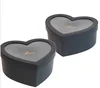 Caja de regalo con ventana en forma de corazón (negra grande)