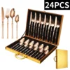 16-piece silver set (with gold wooden box)
