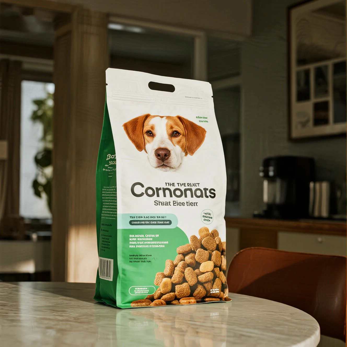 Custom Printed Resealable Stand up Pouch Zipper Dog Food Bag Special Shape Turtle Design Gravure Printing Surface Handling