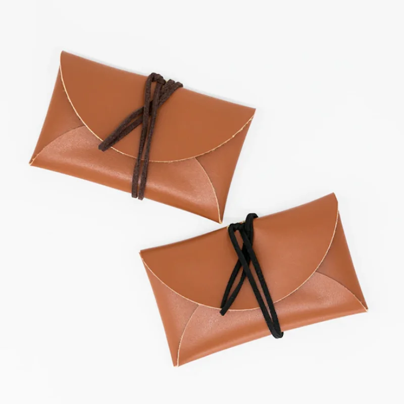 Faux cuir porte-cartes de visite couverture portefeuille pochette