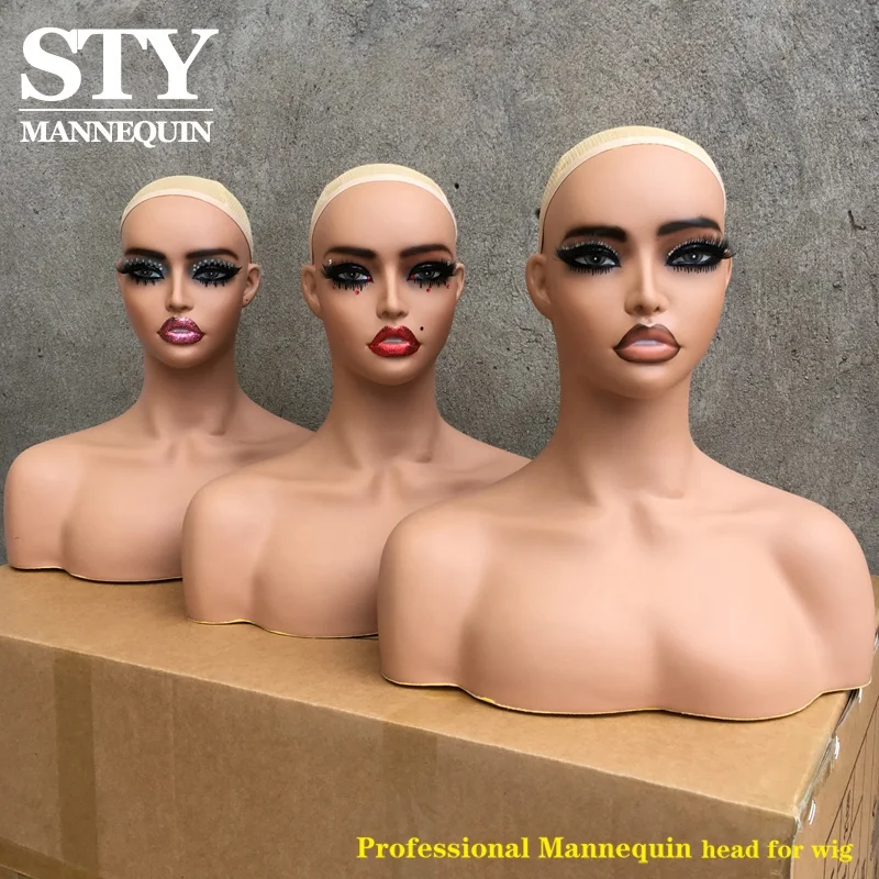 mannequin head with shoulders female for