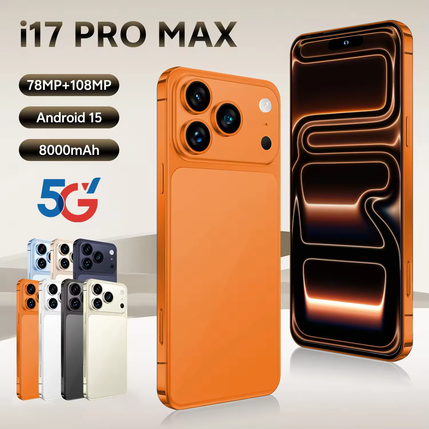 I17 Pro Max 5G - 7.3 Inch Android Smartphone with 1TB Storage