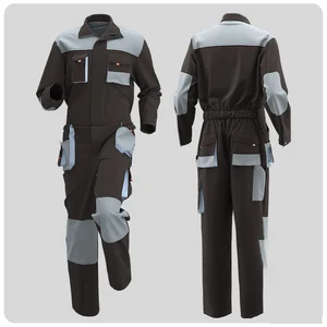 OEM Polyester Cotton Multi-Pocket Workwear Customizable  Large Pocket Jumpsuit for Spring Autumn Labor Uniform