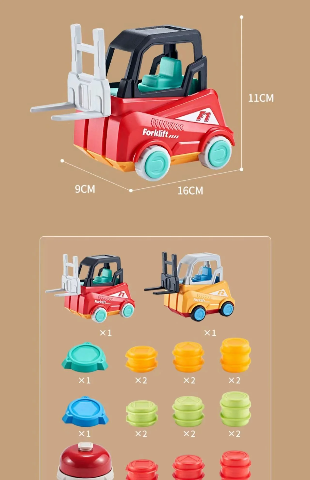 Forklift Frenzy Challenge Baby Stacking Toys Broaden Thinking Game