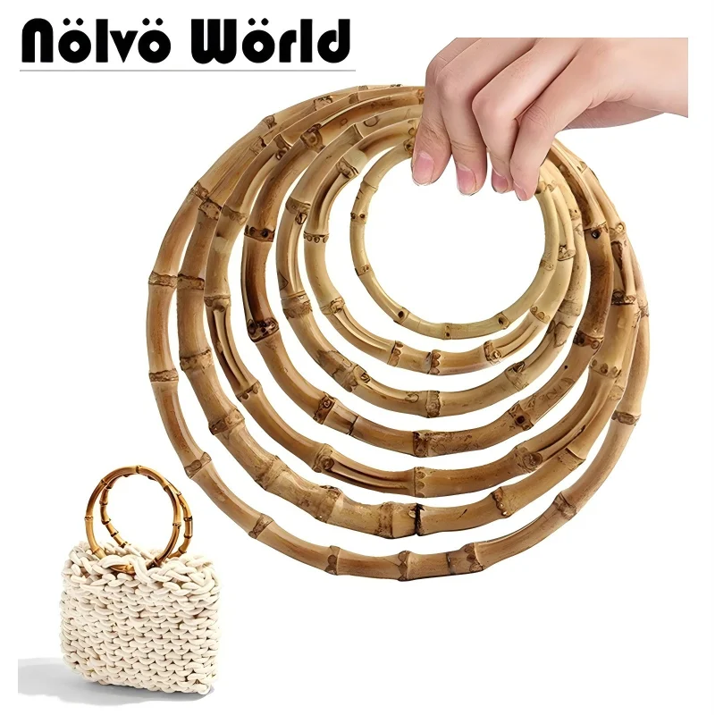Handmade Round Bamboo Bag Handle Multiple Size Options Bamboo