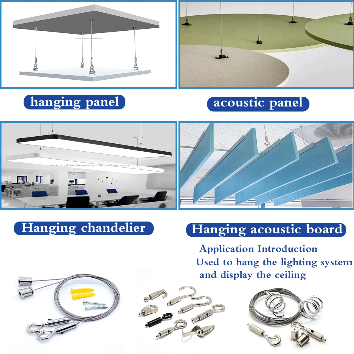 Ceiling Mounting Bracket Light Fixture Safety Hanging Rope Lighting Accessories Lighting Suspension Cable Grippers
