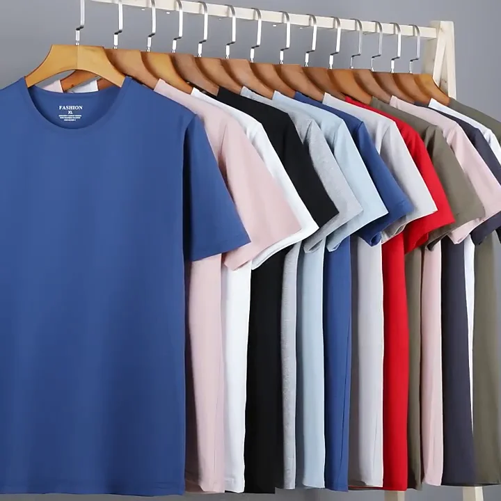 Custom High Quality Men's Blank T Shirt Printing Organic Pima Cotton