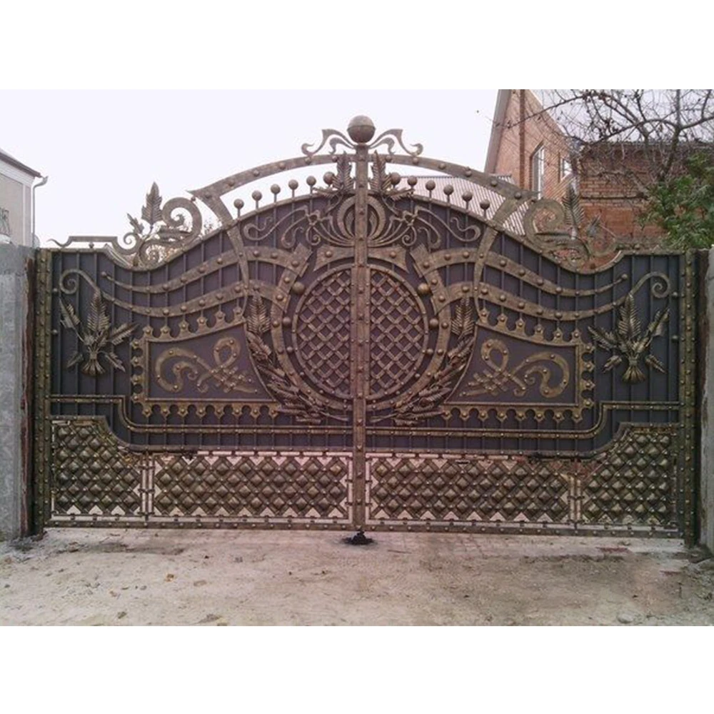 Gates Driveway Iron Pipe Door Design Modern Main High Quality Wrought Iron Gate Designs Simple Aluminum Gate for Villa