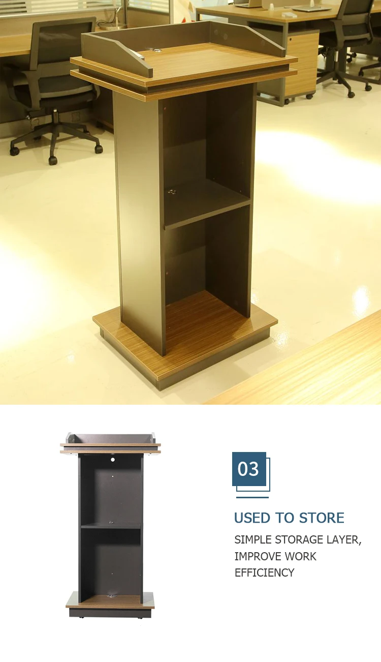 Modern wood lectern podium factory