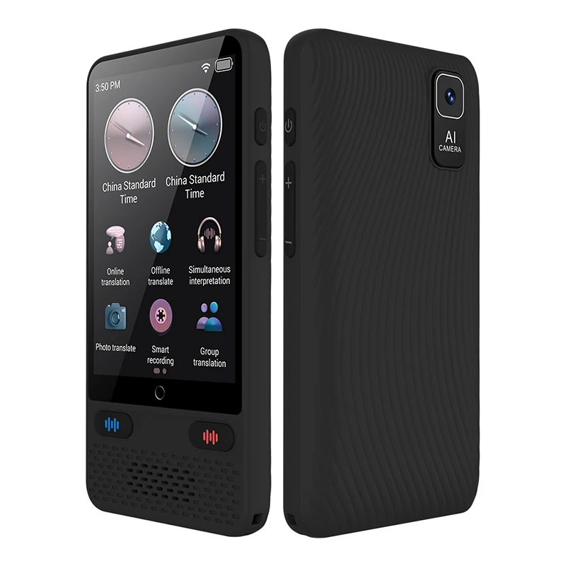 AI Translator ブラック S85 Voice Translator - 138 Languages with a 3.54 Inch Screen