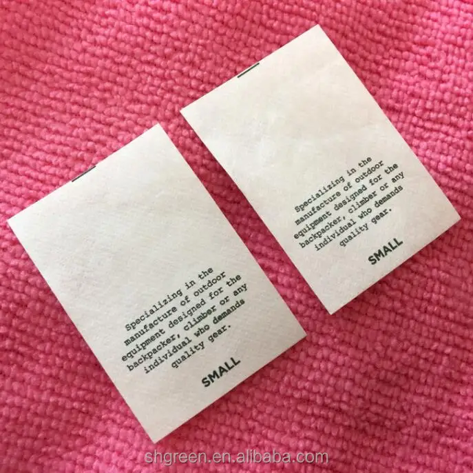 Tyrek Label Washing Tyvek Printing Label - Sustainable Garment Label