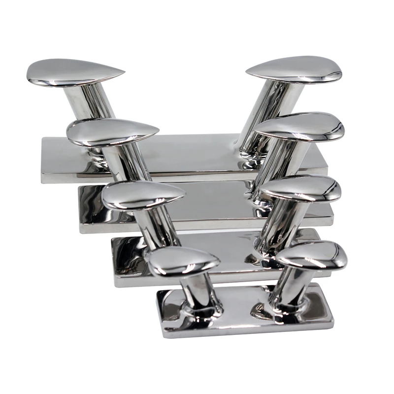 6 Inch ,8 Inch ,10 Inch ,12 Inch Stainless Steel 316 Double Cross Horn Docking Bollard Cleat Marine Mooring Dock Bitt Bollard