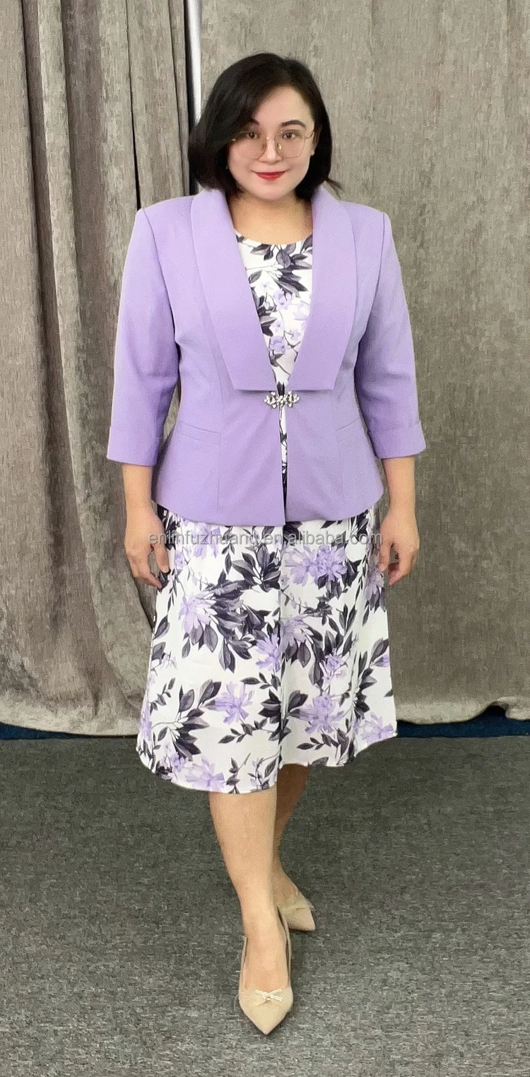 purple church dresses suits Lily and Taylor 5097-PUR Church Dress Purple / L (14-16)