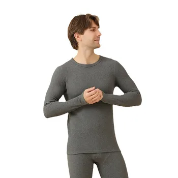 Hot Sale for Men Thermal Underwear Set O-neck Polyester for Autumn and Winter