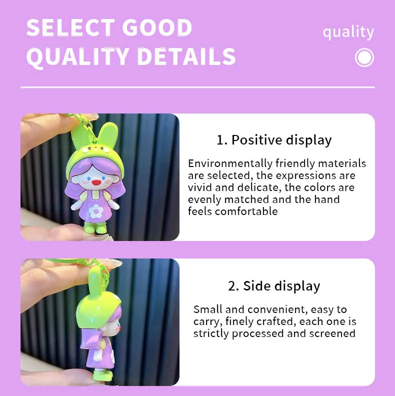 product customizable 3duv big red lips little girl key pendant cartoon girl doll cartoon car pendant keychain christmas gift decoration480-62