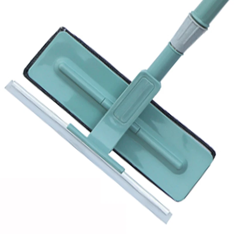 360 Rotating Easy to Assemble Long Telescopic Pole Microfiber Mop Window Mops Glass Squeegees