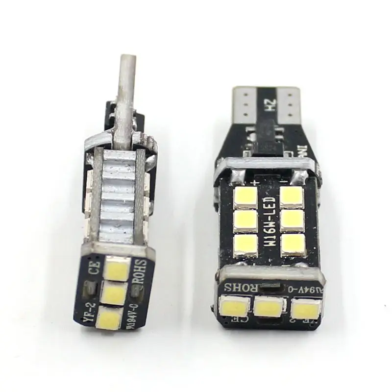 15SMD 2835 T15 LED Width Lamp Lights Bulbs Canbus 921 912 906 T15 W16W LED Brake Lamp Stop Tail Light Bulbs
