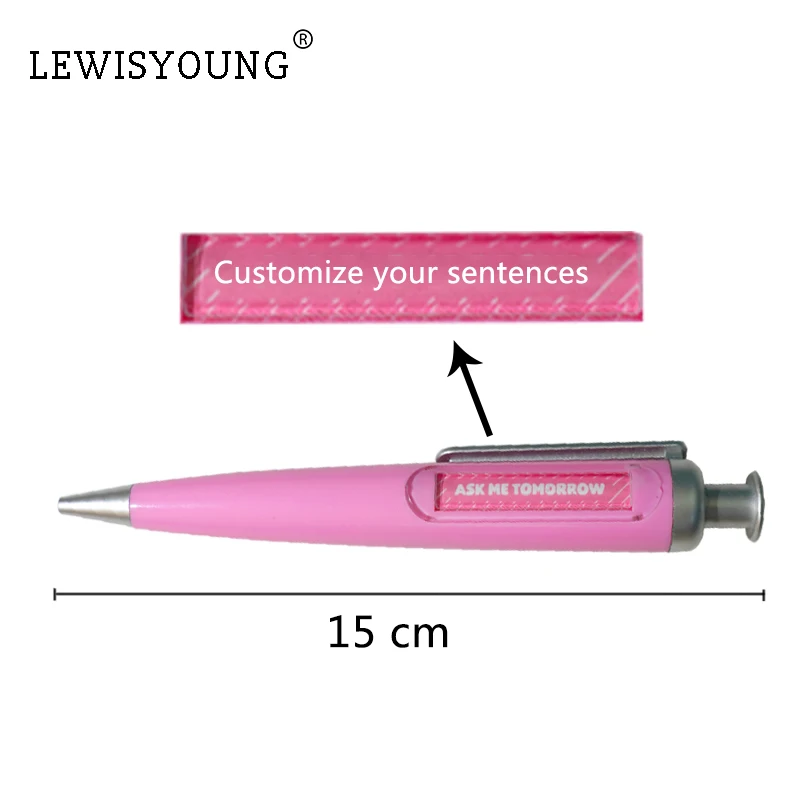Hotselling Customized 6 Message Randomly Slot Machine Advertising Pen Message Ballpoint Pen