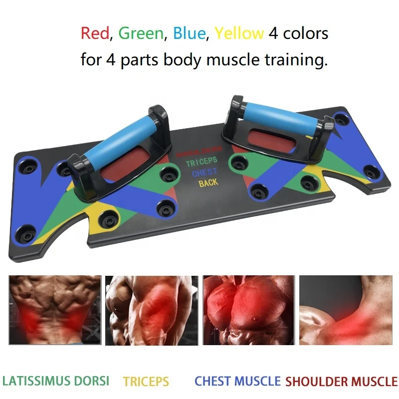 Push up Board 9 in 1 Home Workout Professional Equipment Pushup Stand for Floor Exercise Grip Chest Back Muscle Training Fitness