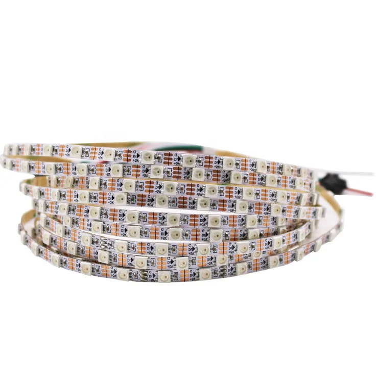 WS2812B RGB Dream Color Strip Light Flexible 60 LEDS 5mm Narrow Width PCB Led Pixel Lighting 5050 Individually Addressable DC5V