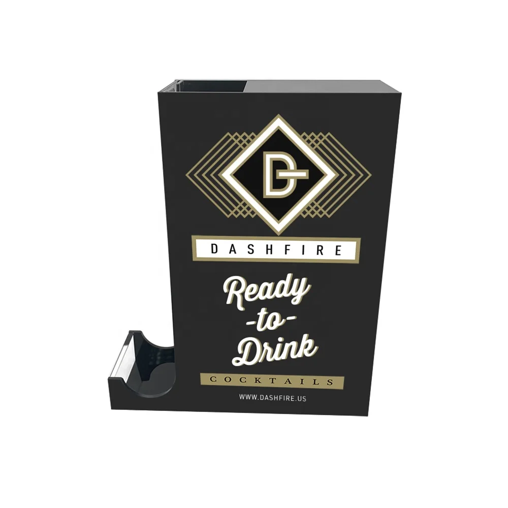 Customized OEM & ODM UV Printing Plastic Beverage Soda Alcohol Can Dispenser Rack Organizer Acrylic Beer Can Holder