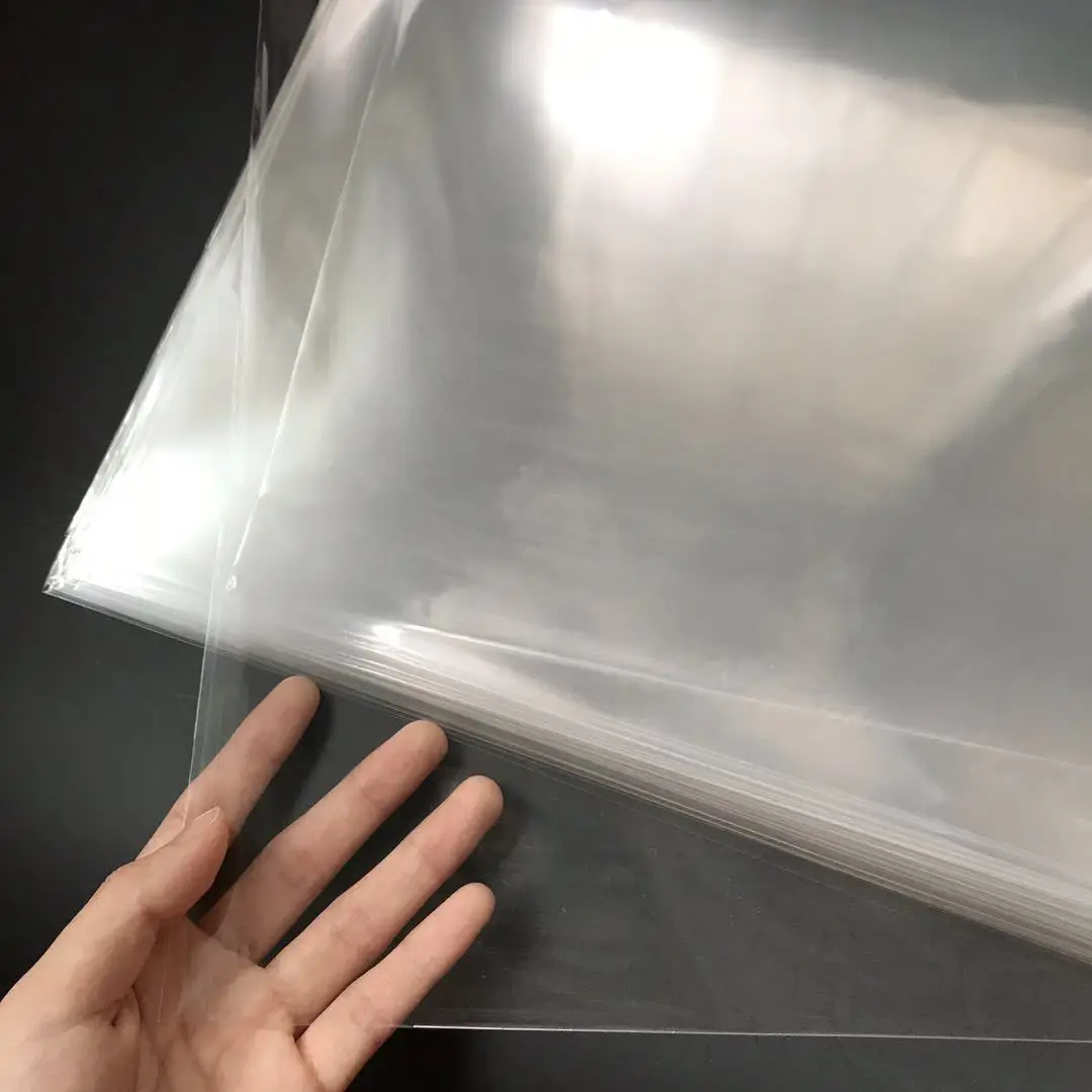 Custom Printed  12 Inch 3 Mil LP Outer Sleeves Anti-static Crystal Clear Plastic Outer Vinyl Record Sleeves Covers