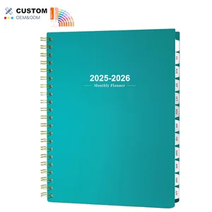 New Arrival Custom Hardcover Journal Organizer Agenda 2026-2026 Yearly Notebook Student Weekly Diary Spiral Planner