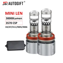 Mini Len LED A80 H4 Bulb H7 LED Headlight Low Beam Projector 9005 HB3 9006 HB4 80W Automobiles Bulb 30000LM Conversion Kit
