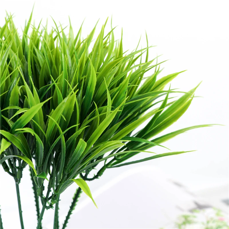 10 teile/los knstliche Grser Pflanzen Stiel geflschte Gras bsche  Knstliche Strucher Weizen Gras Grn fr Hausgarten Innen dekor
