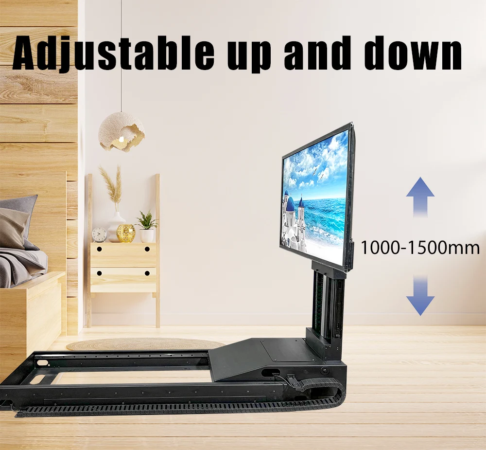 Height Adjustable Hidden Motorized Tv Mount Automatic Home Bedroom