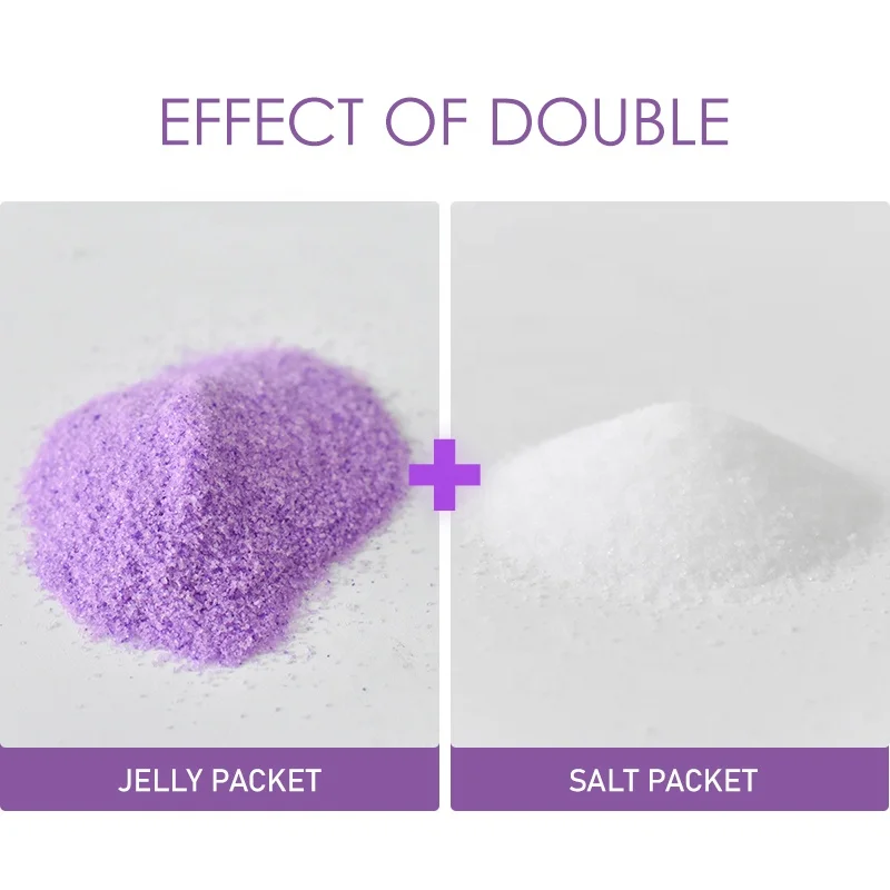 OEM Private Label SPA Relaxing Pure Nature Herbal Lavender Ginger Jelly Feet Soak Pedicure Foot Soak Salts Foot Soaking Powder