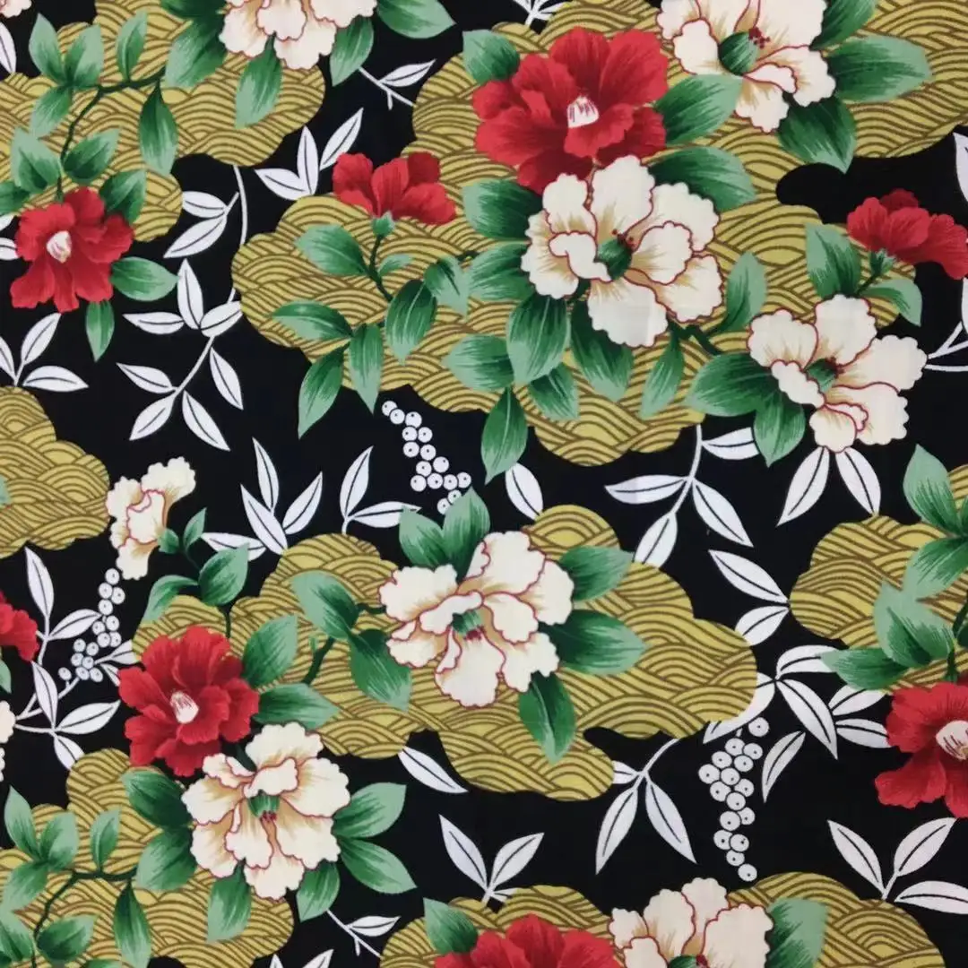 Wholesale Stock 100% Cotton Hawaii Printed Poplin Fabric From China Supplier Shirt Fabric