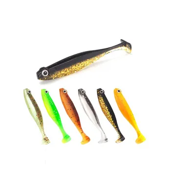 DARRICK  Hot selling products 60mm 2g T-shaped fish tail fishing bait  simulation Soft Lure