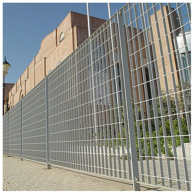 Cheap Flat Vertical Iron Bar Grating Security Fence