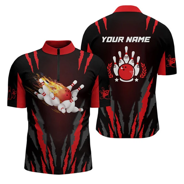 Custom Made Team Logo Bowling Tee Shirt Wholesale Printed Vintage Quick