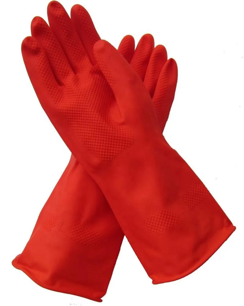 Gants De Vaisselle En Latex Rouge - Lot De 2, Avec Inscription "Keep Calm I'm In Hot Water" - Cadeau Humoristique Et Pratique