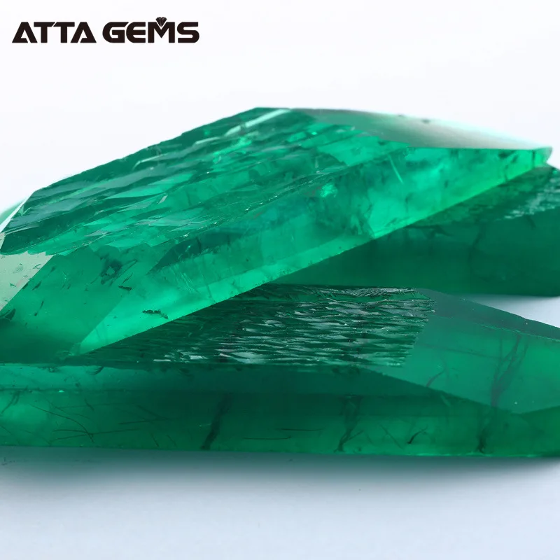Atta Gems Hydrothermal Emerald Rough Stone Colombian Green