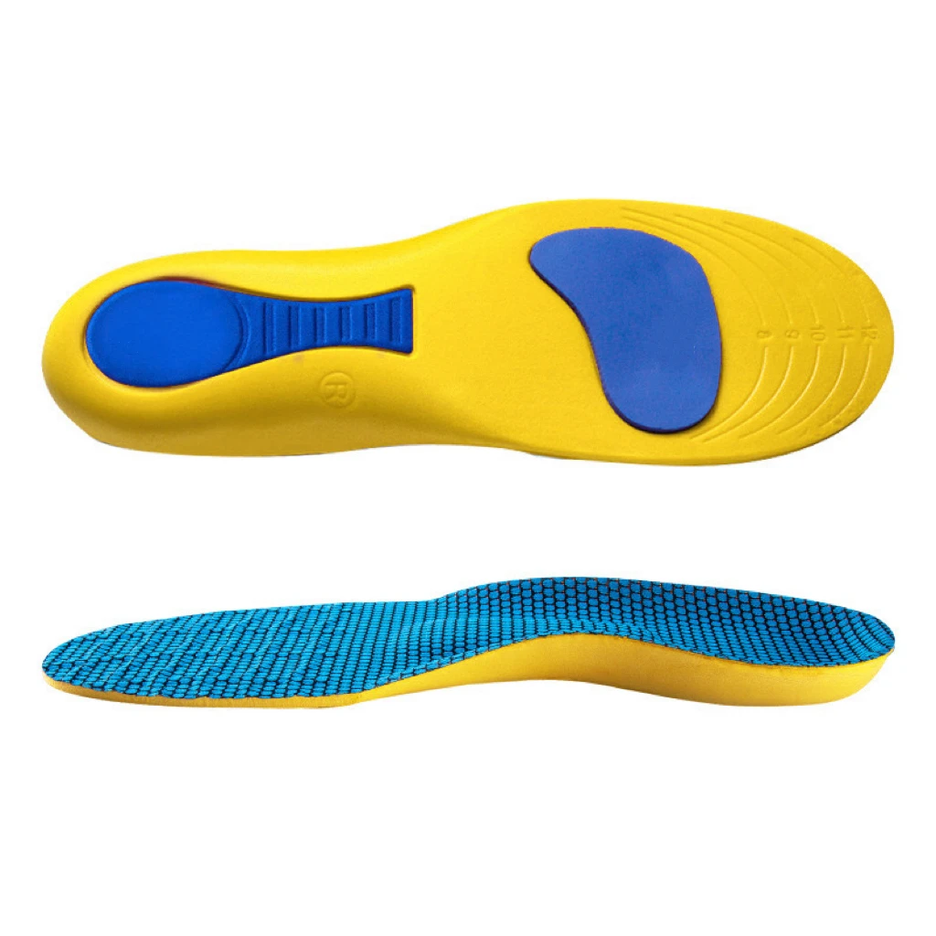 Breathable Sweat Absorbing PU Insoles Arch Supports Sports Insoles for Shoes for All Day Standing and Working