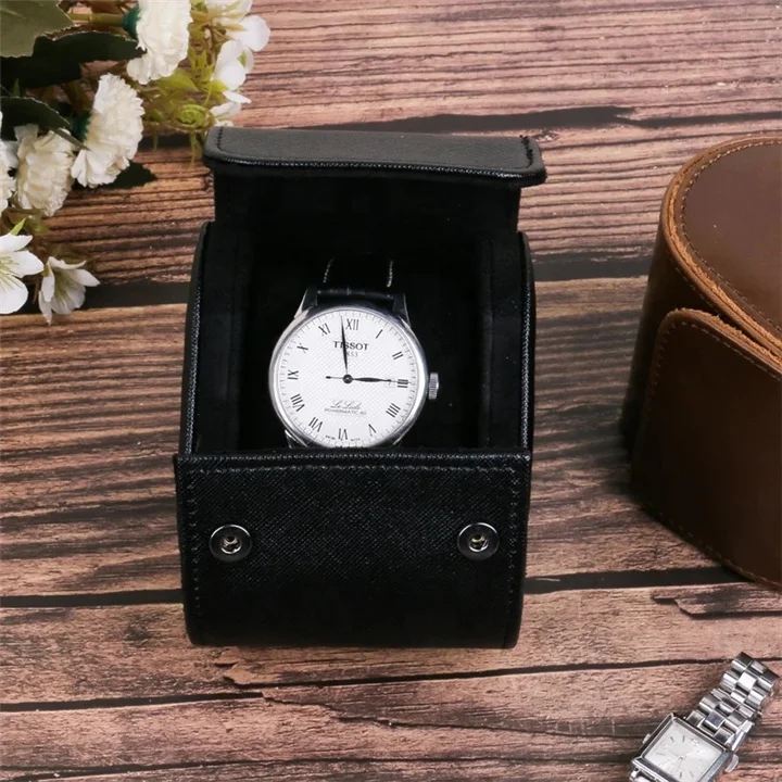 Single Watch Travel Case Watch Display Box Leather Watch 