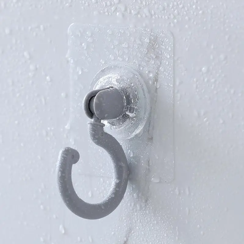 3 Rotating Hooks Rotatable Seamless Adhesive Strong Bearing Stick Hook  Kitchen Wall Hanger Bathroom Supplies Dropshipping