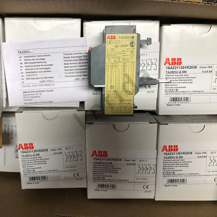 ABB Contactor 1SAZ211201R1031 TA25DU-3.1 ABB Thermal Overload Relay TA25DU-3.1