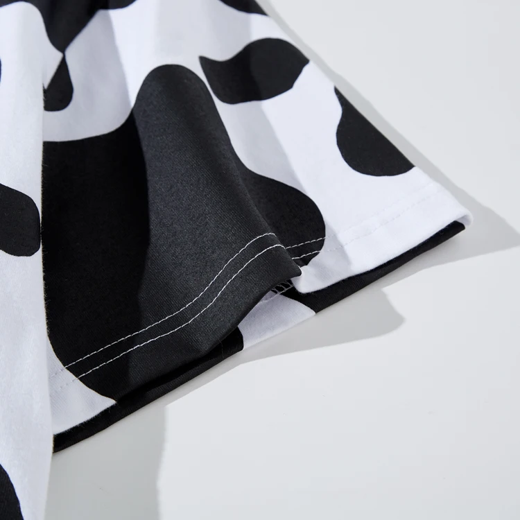 Cows All Over Screen Printing Unisex High Quality 100% Cotton Custom Loose T Shirt